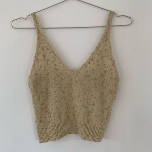 ZARA gold detailed tank